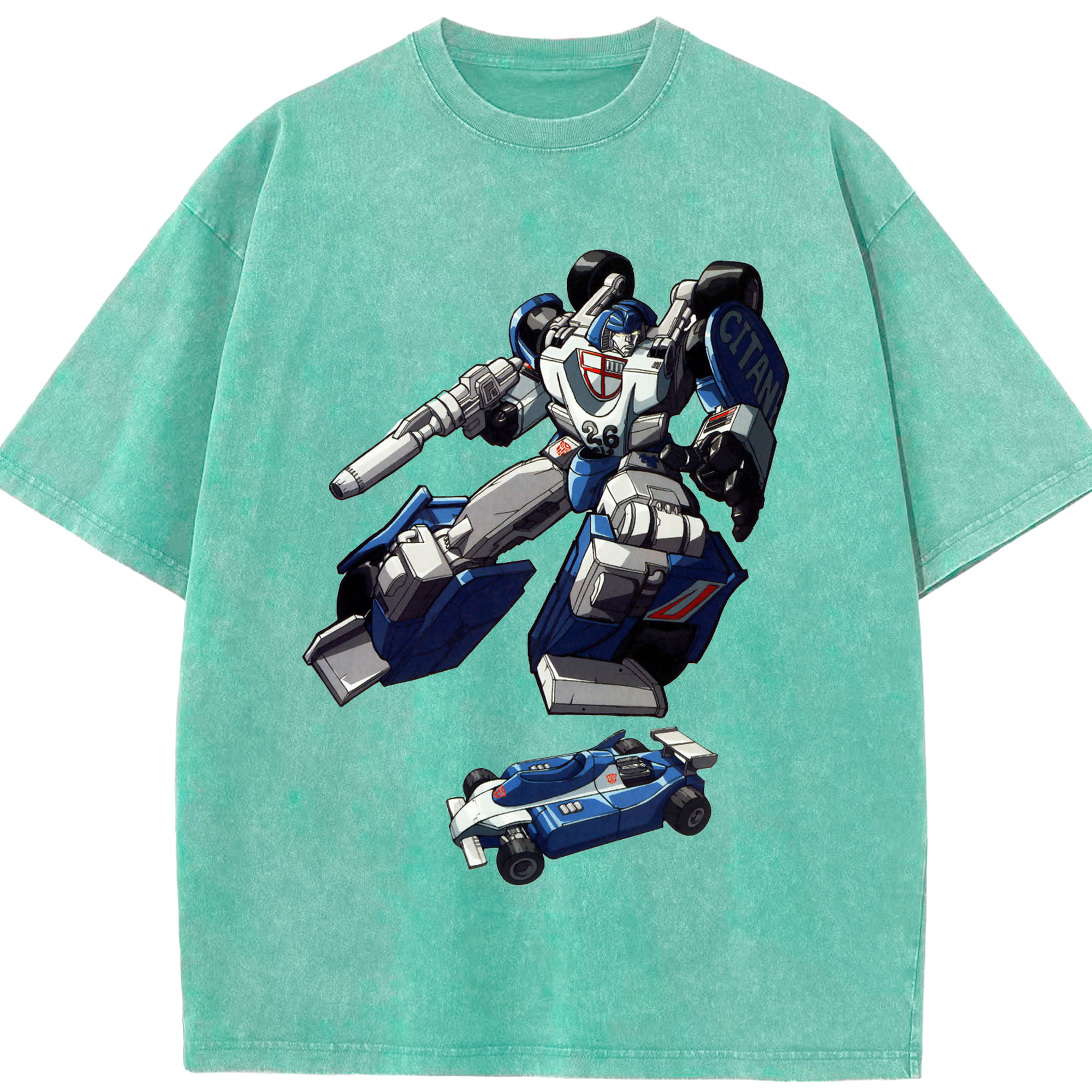 （画像用）  綿100% ヴィンテージ風 半袖Tシャツ（フロントプリント）